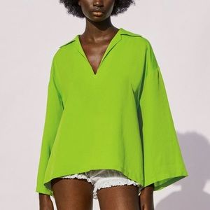 Oversized Linen Blend Shirt